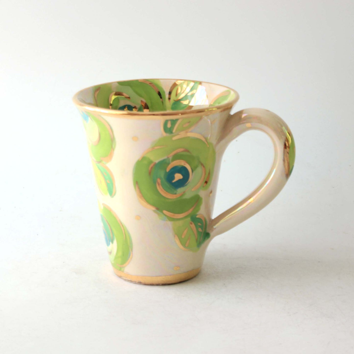 New Shape Large Mug Pale Rose Green