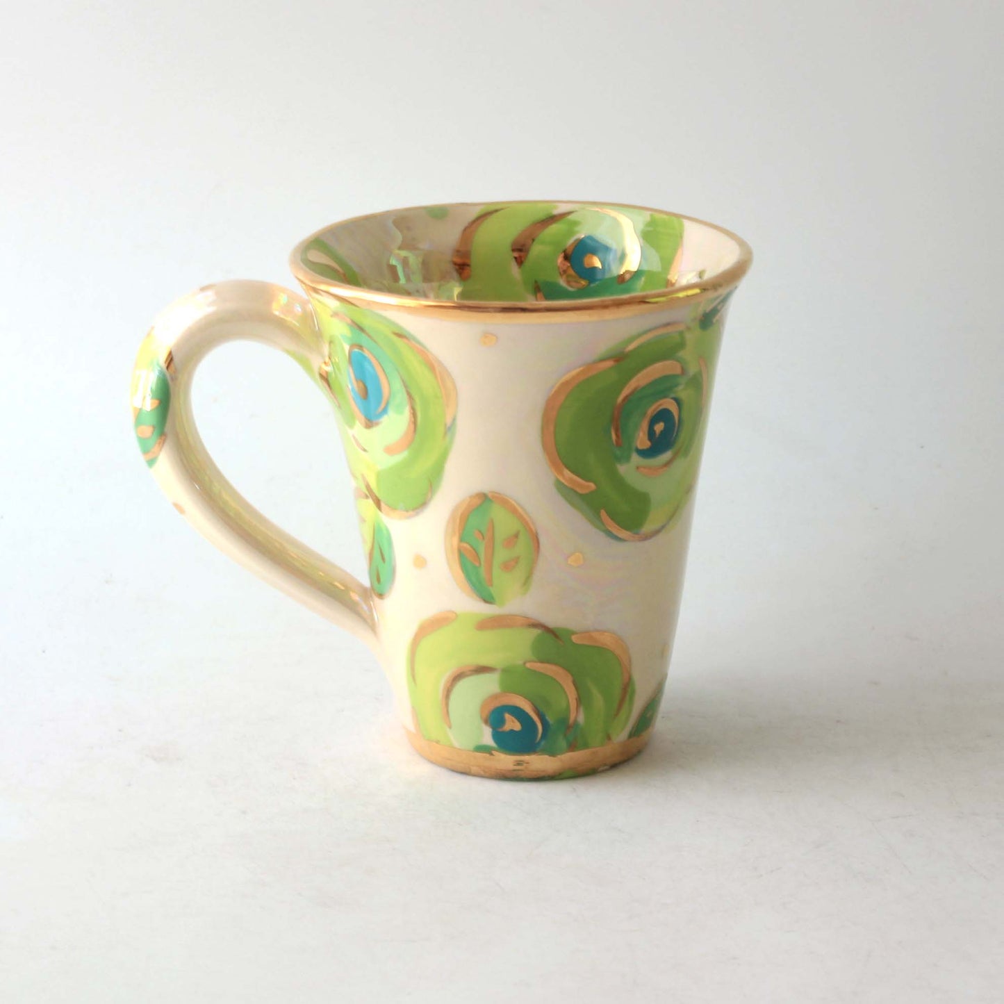 New Shape Large Mug Pale Rose Green