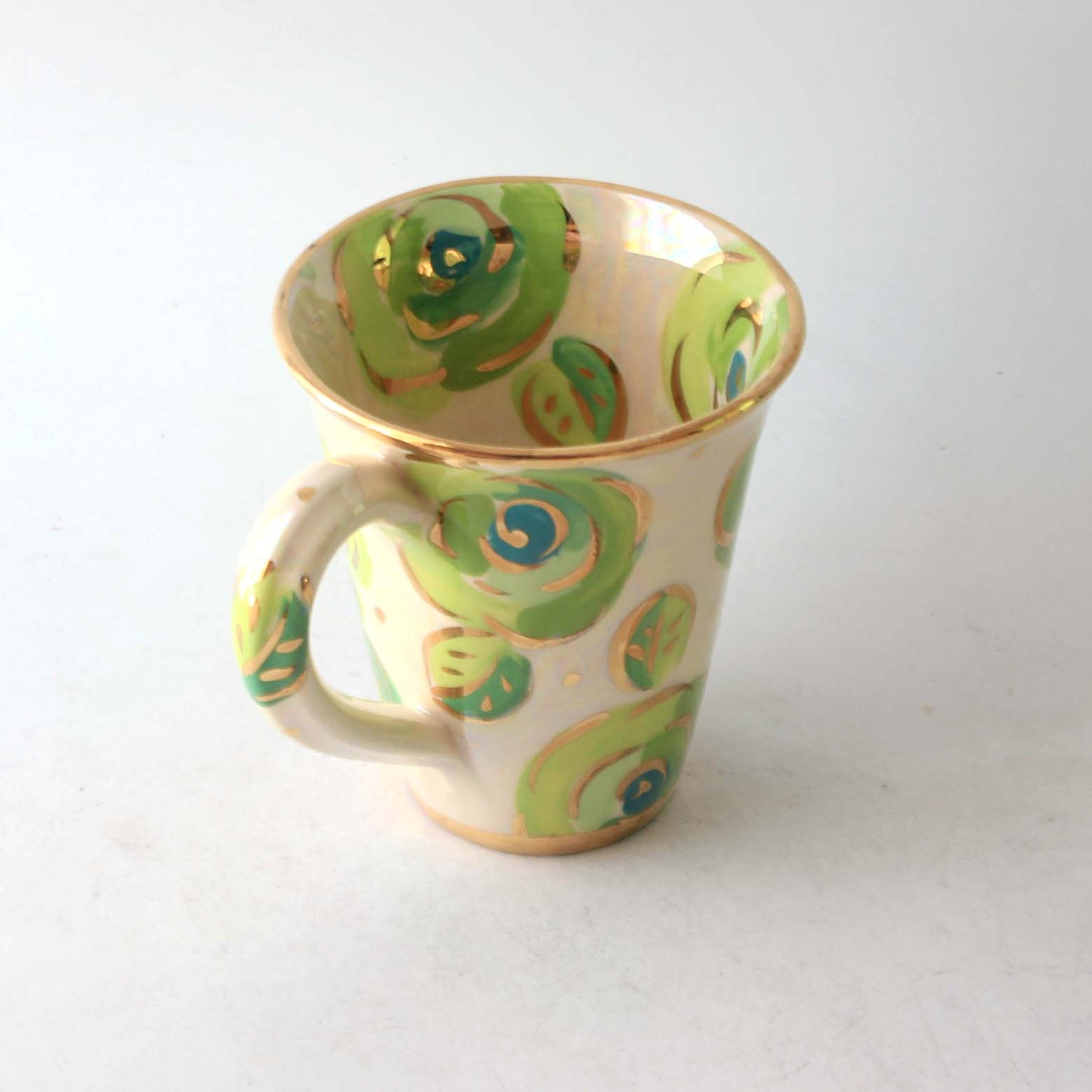 New Shape Large Mug Pale Rose Green