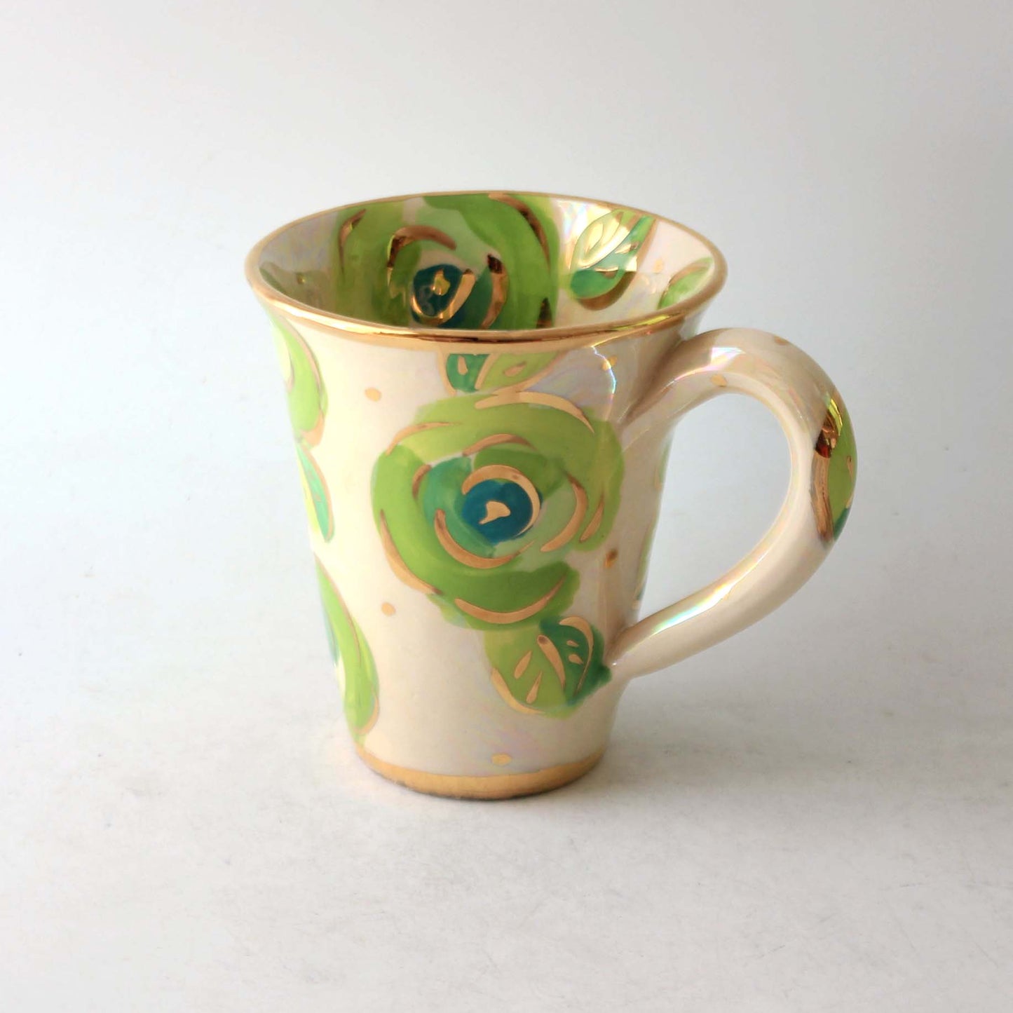 New Shape Large Mug Pale Rose Green