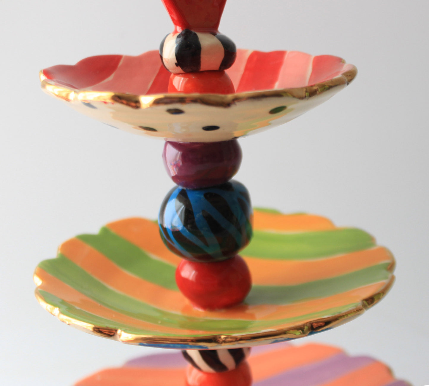 Three Tiered Jewellery Tray with Red Heart