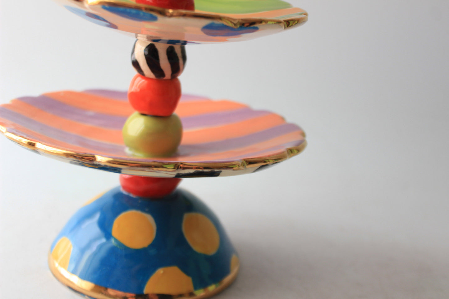 Three Tiered Jewellery Tray with Red Heart
