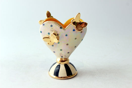 Butterfly Studded Baby Heart vase