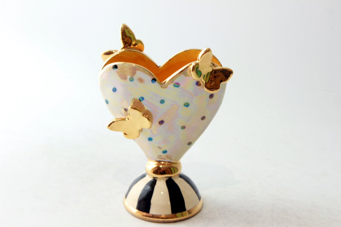 Butterfly Studded Baby Heart vase