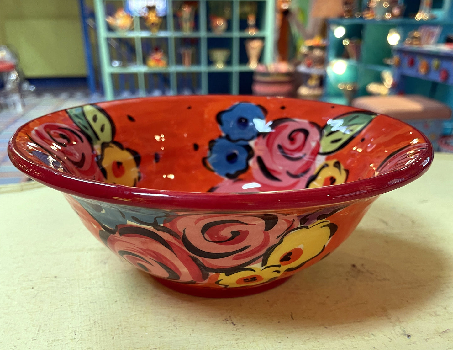 Cereal Bowl Orange Summer Floral