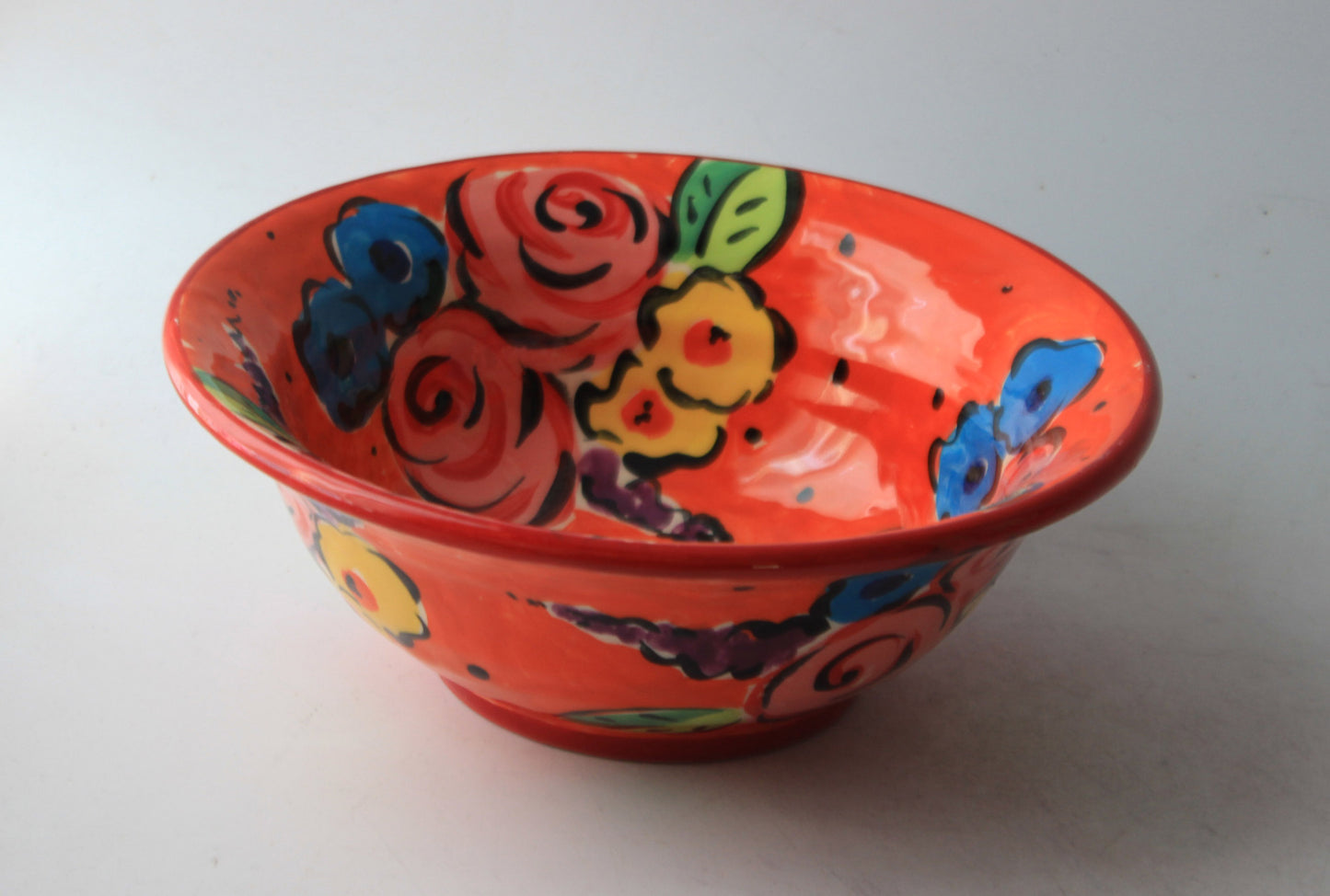 Cereal Bowl Orange Summer Floral