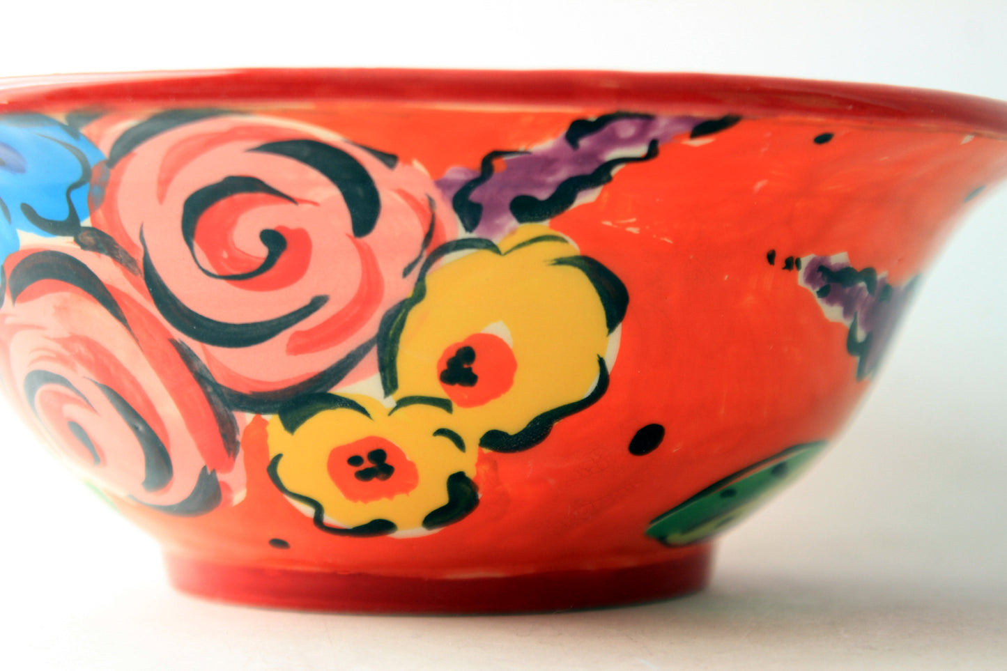 Cereal Bowl Orange Summer Floral