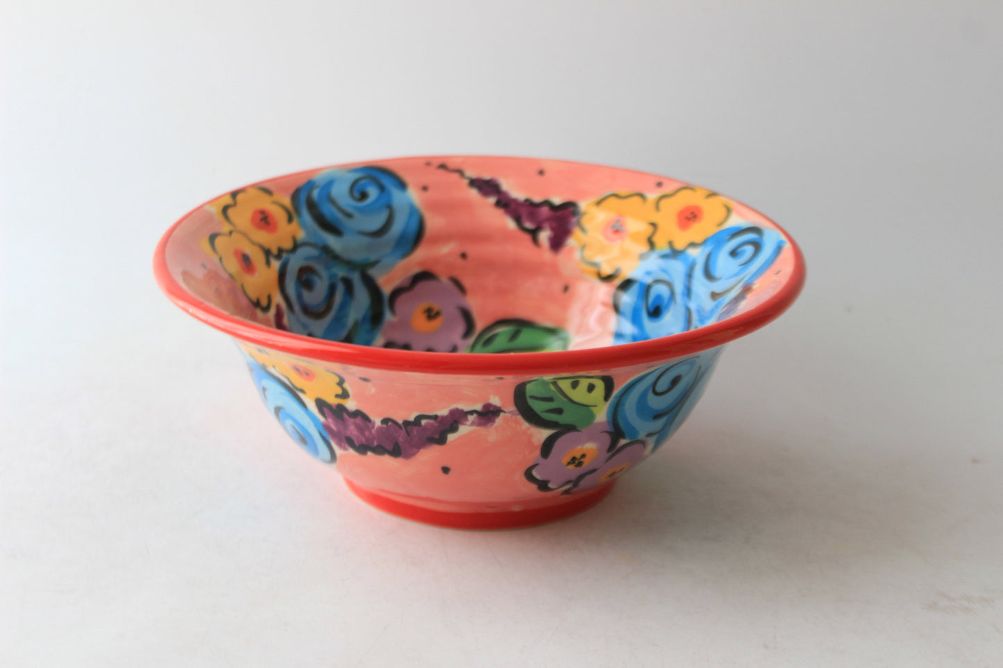 Cereal Bowl Pink Summer Floral