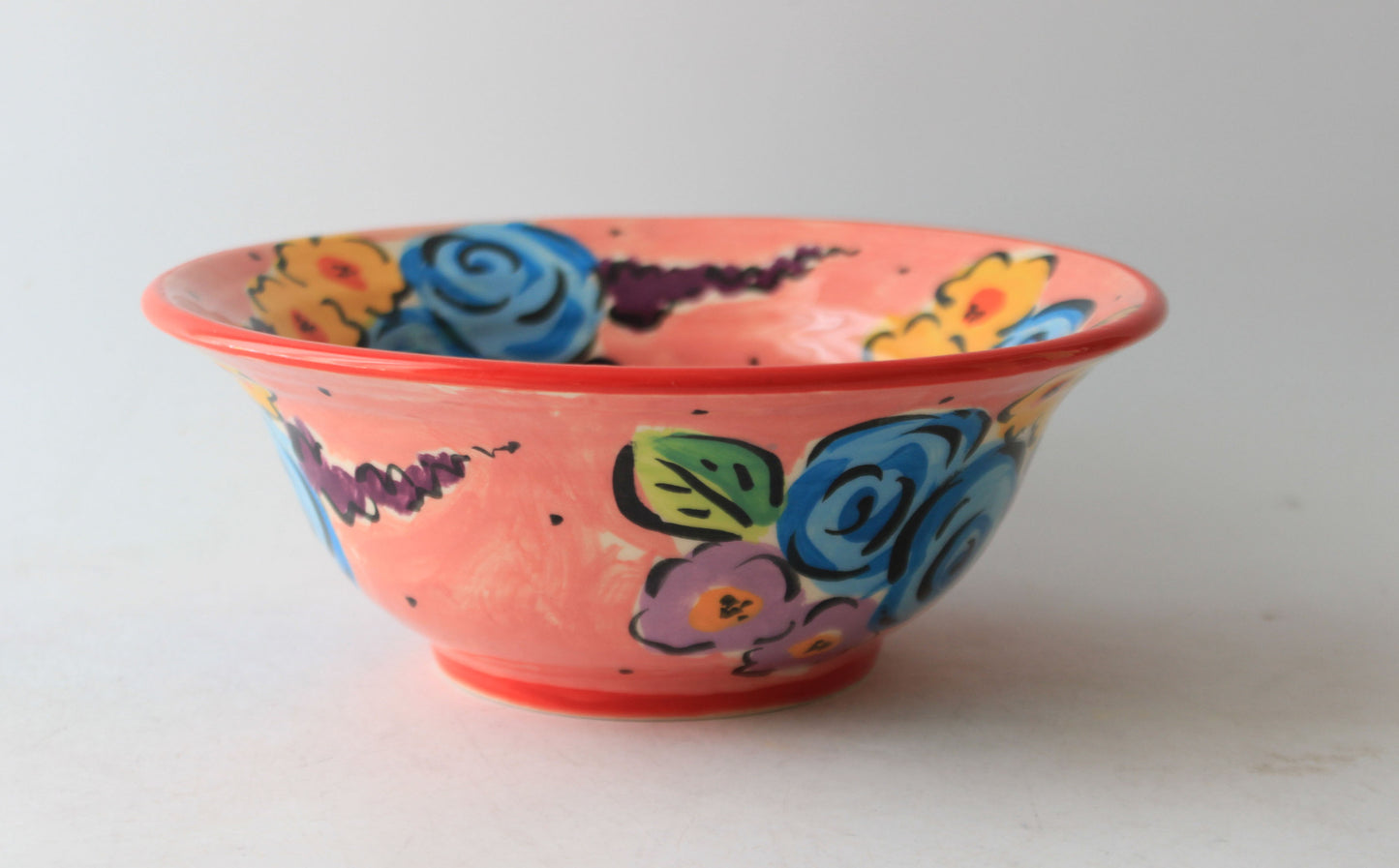 Cereal Bowl Pink Summer Floral
