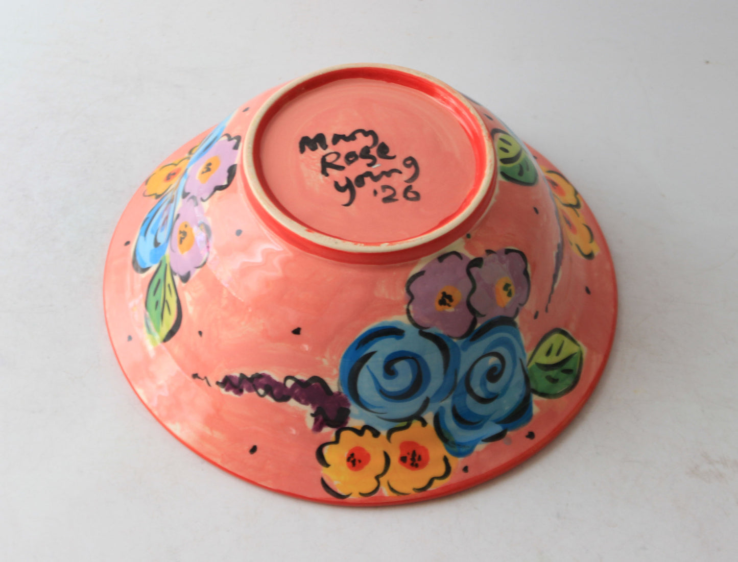 Cereal Bowl Pink Summer Floral