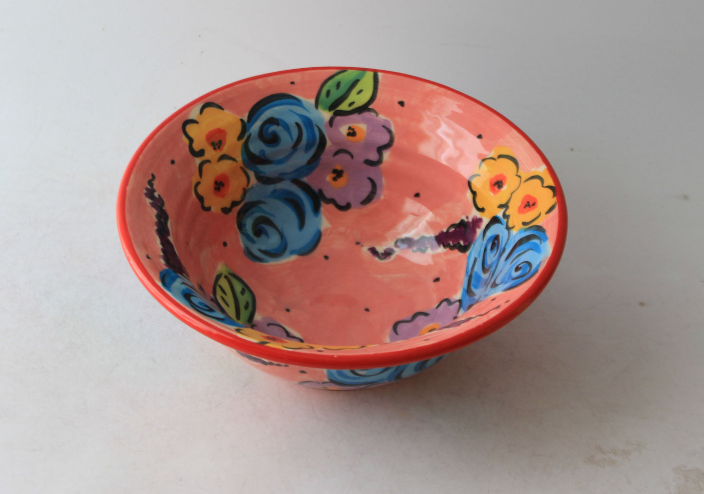 Cereal Bowl Pink Summer Floral