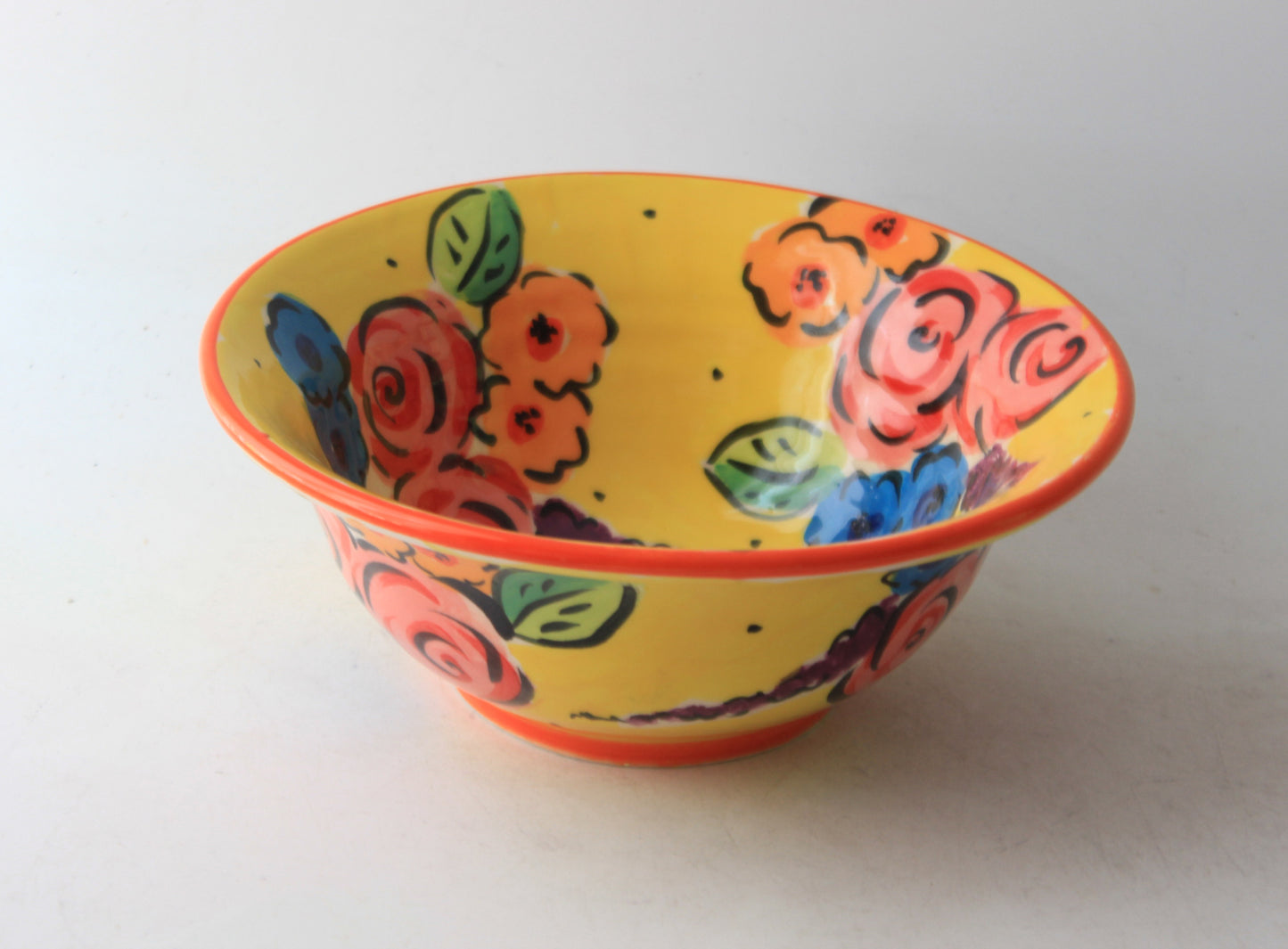Cereal Bowl Yellow Summer Floral
