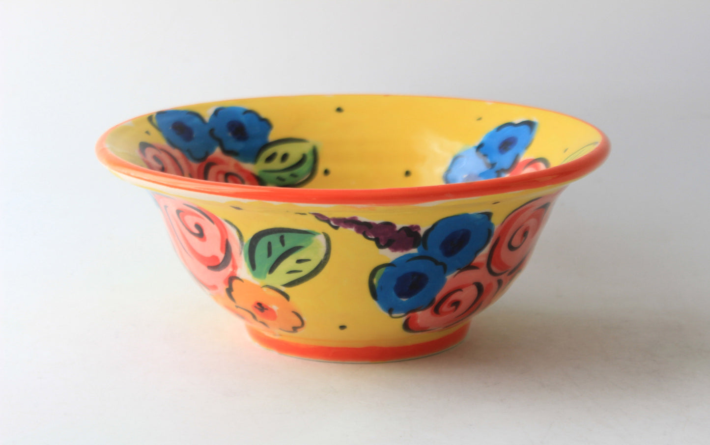 Cereal Bowl Yellow Summer Floral