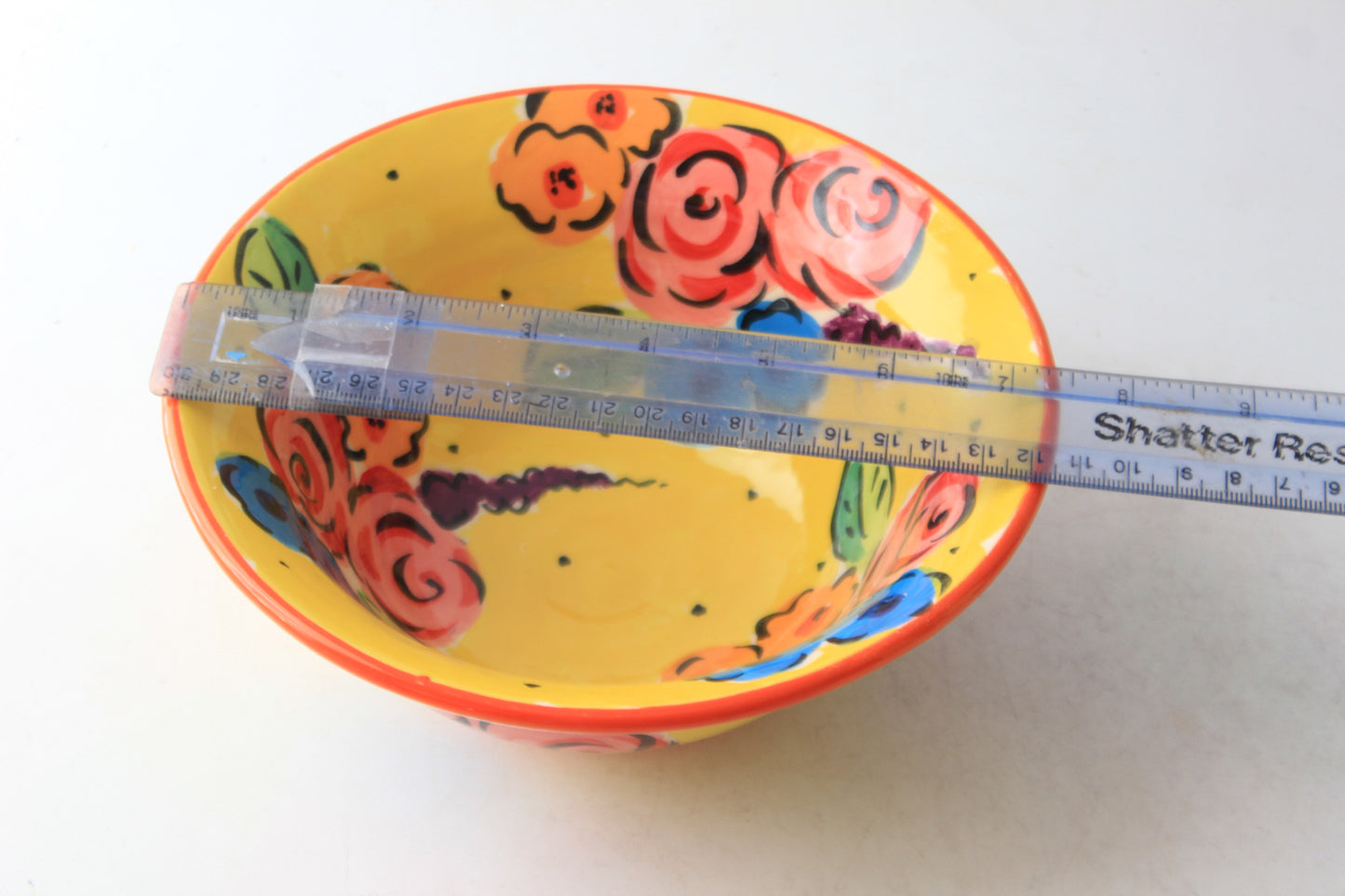 Cereal Bowl Yellow Summer Floral