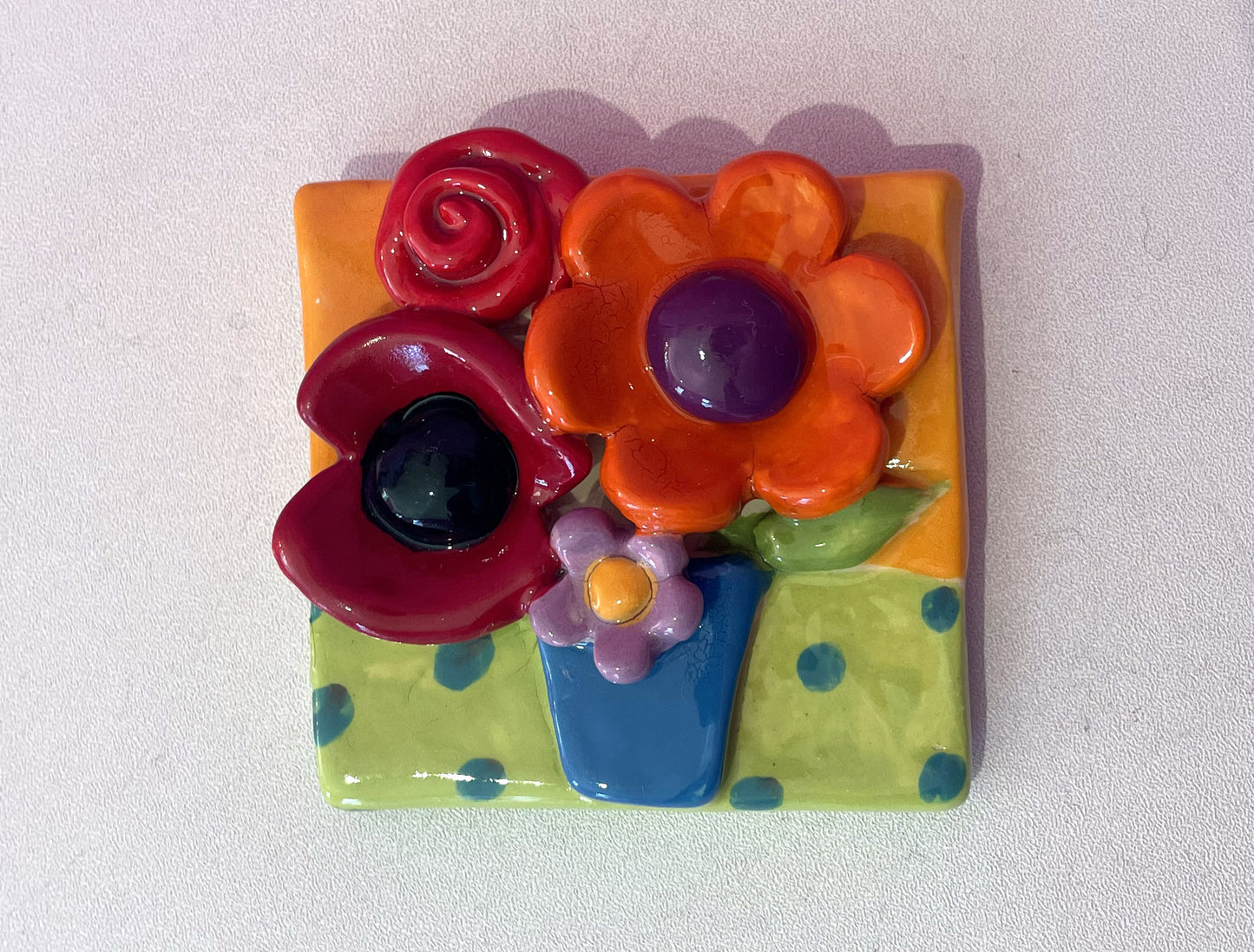 Fridge Magnet Yellow and Green