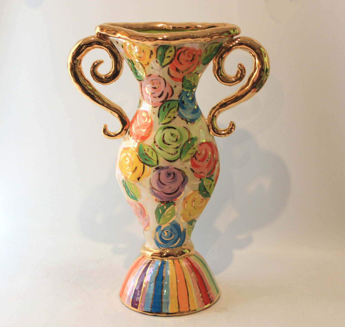 Giant Handmade Vase Pastel Block Rose