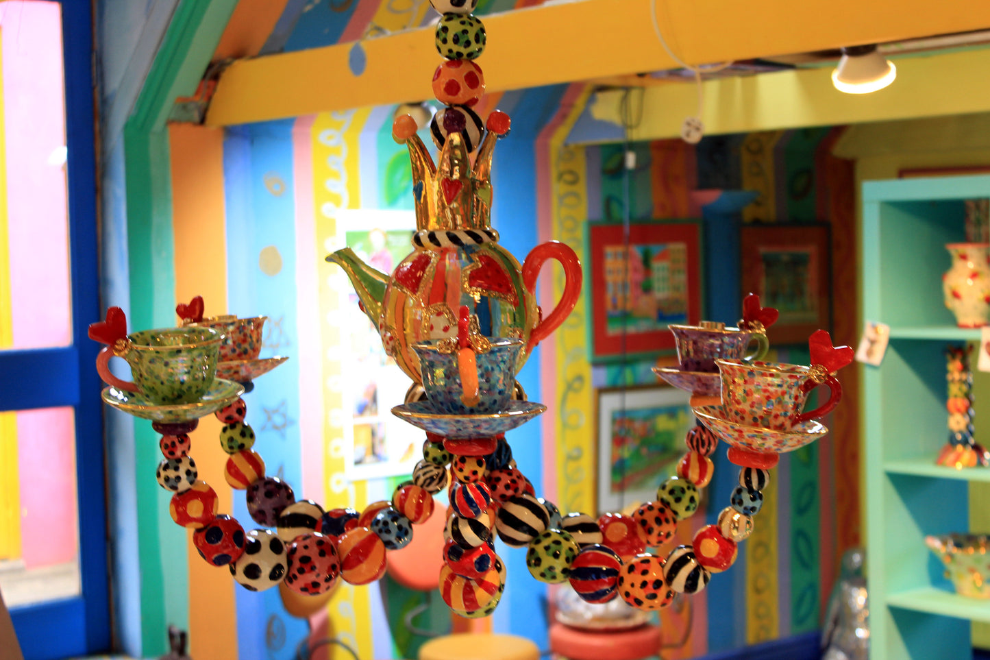 Six Armed Chandelier "Hearts"