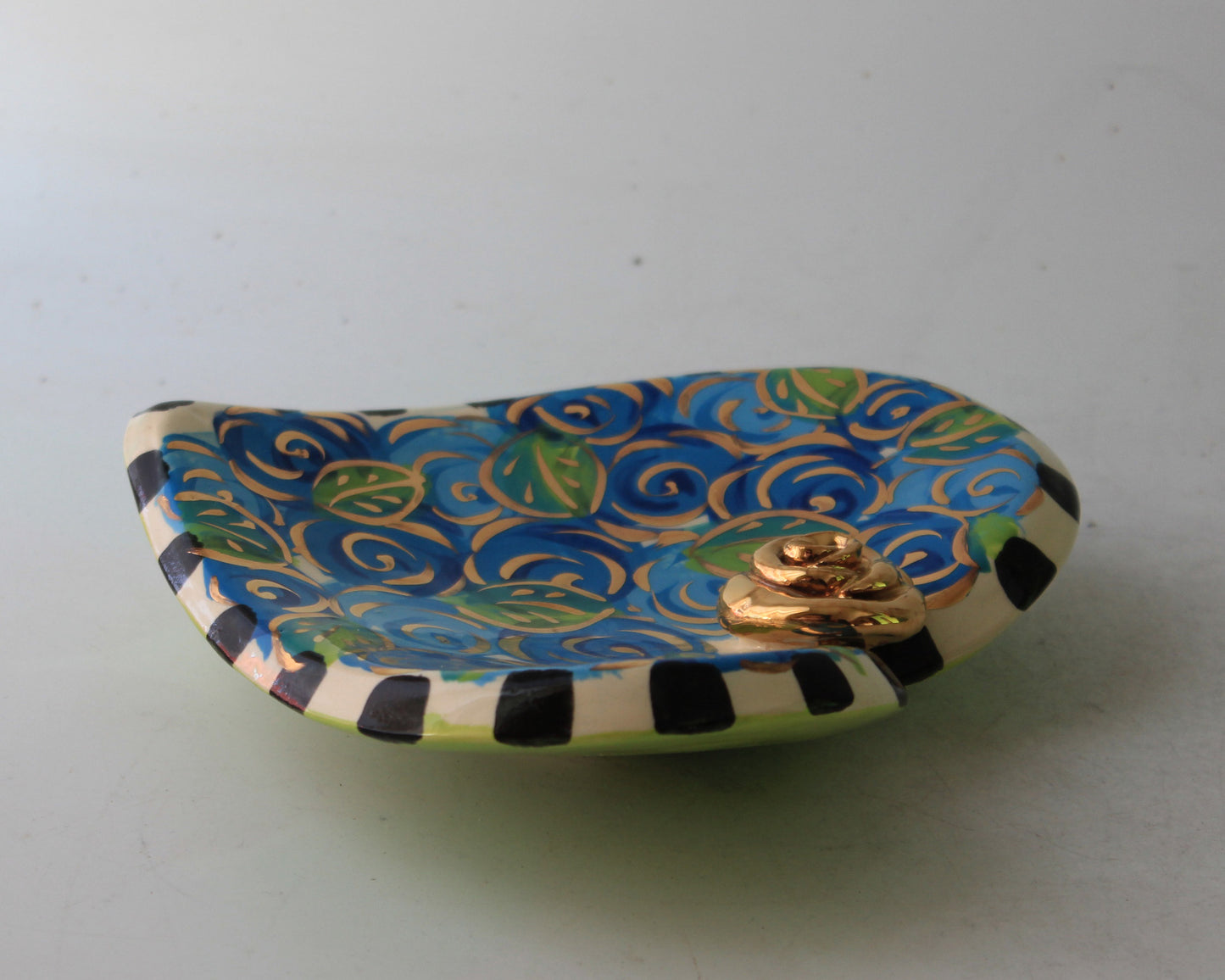 Heart Shaped Soap Dish Blue Rosebush