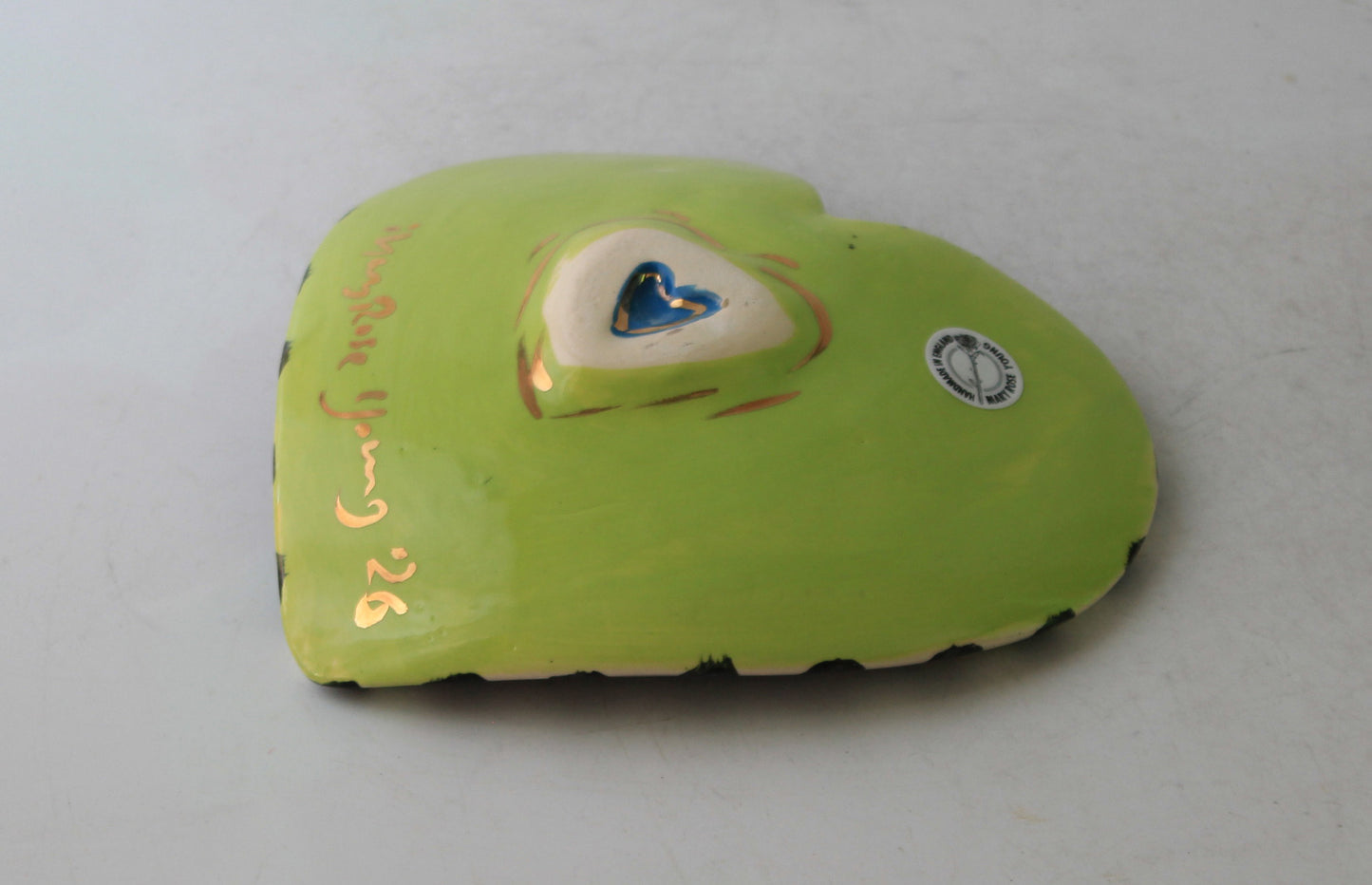 Heart Shaped Soap Dish Blue Rosebush