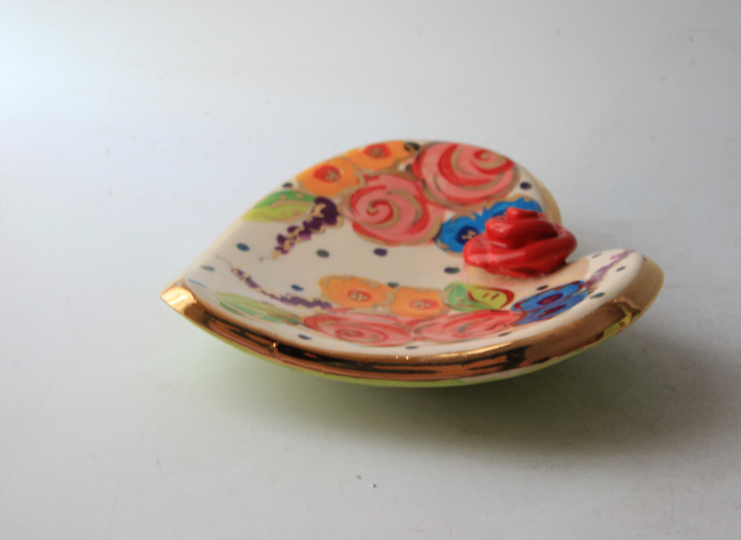 Heart Shaped Soap Dish in Vintage Floral