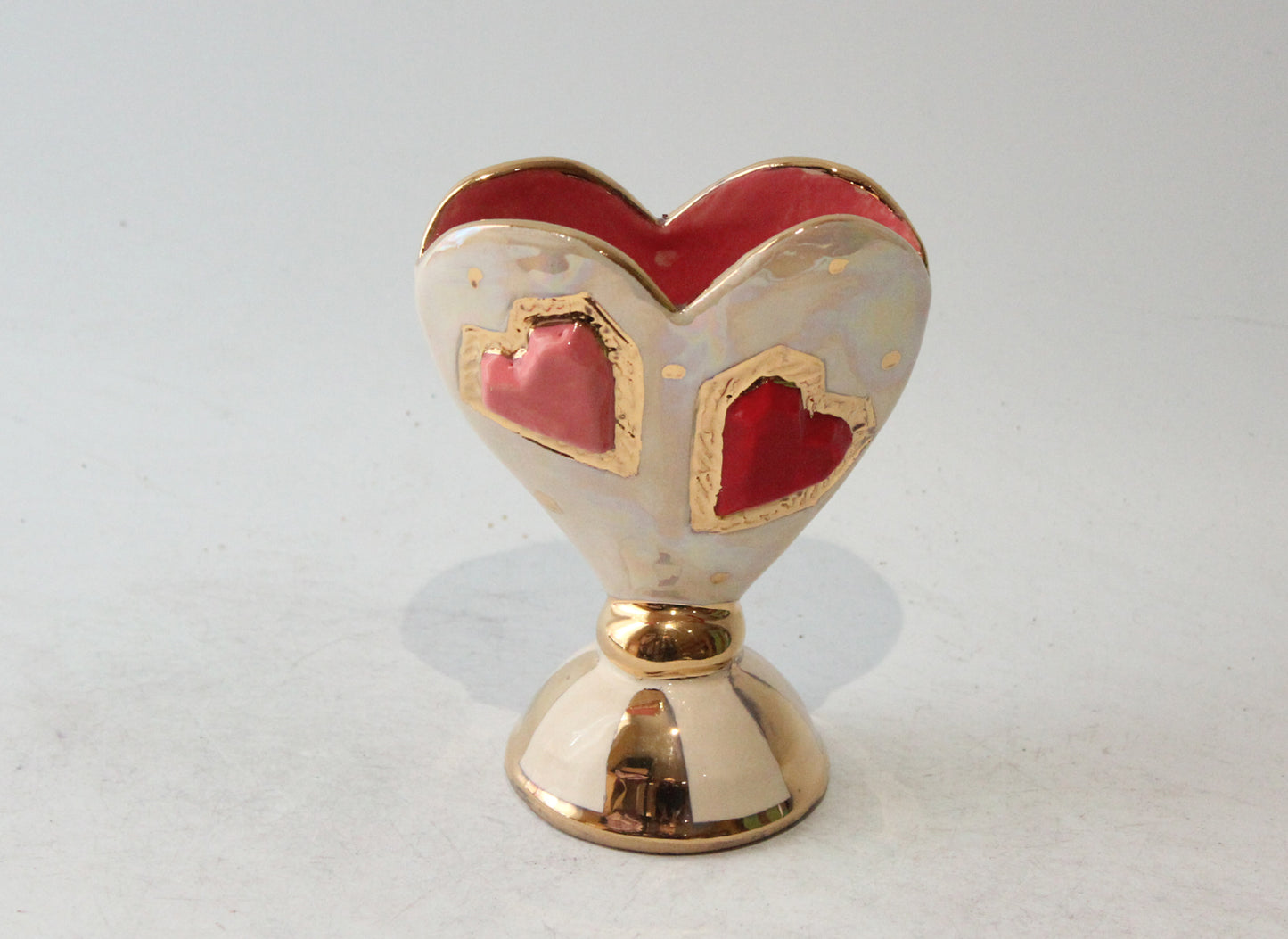 Baby Heart Vase with Studded Hearts