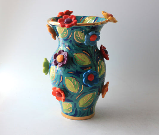 Medium Daisy Studded Vase in Wild