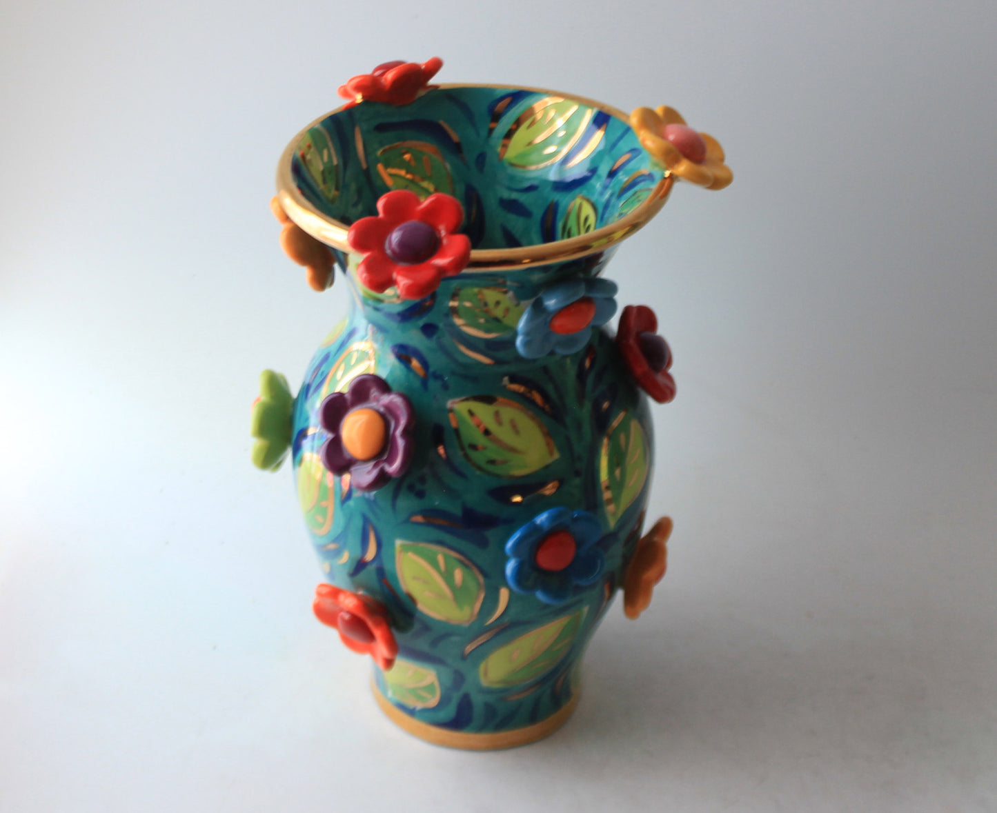 Medium Daisy Studded Vase in Wild