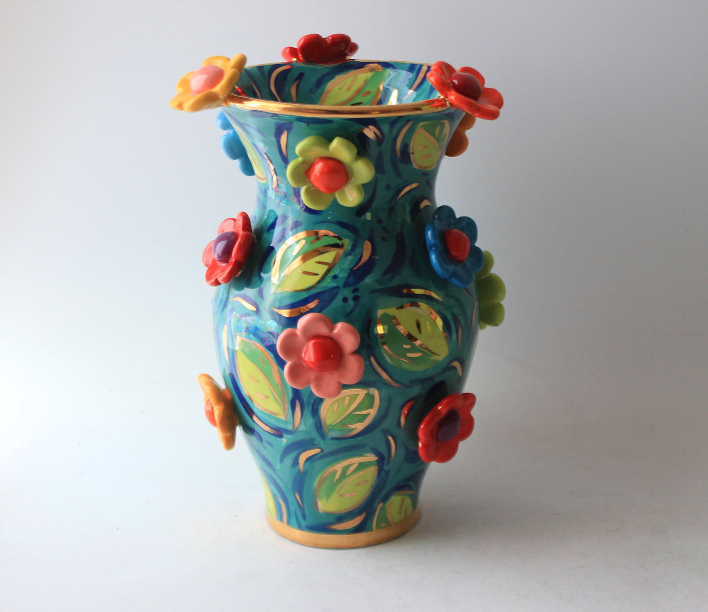 Medium Daisy Studded Vase in Wild