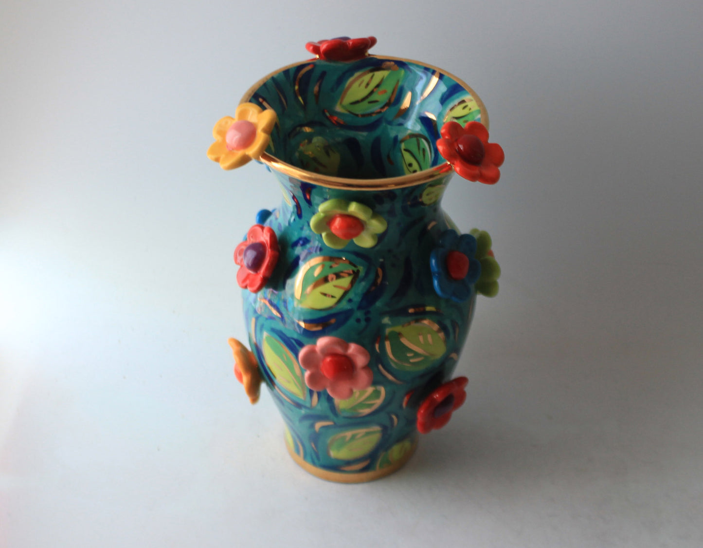 Medium Daisy Studded Vase in Wild