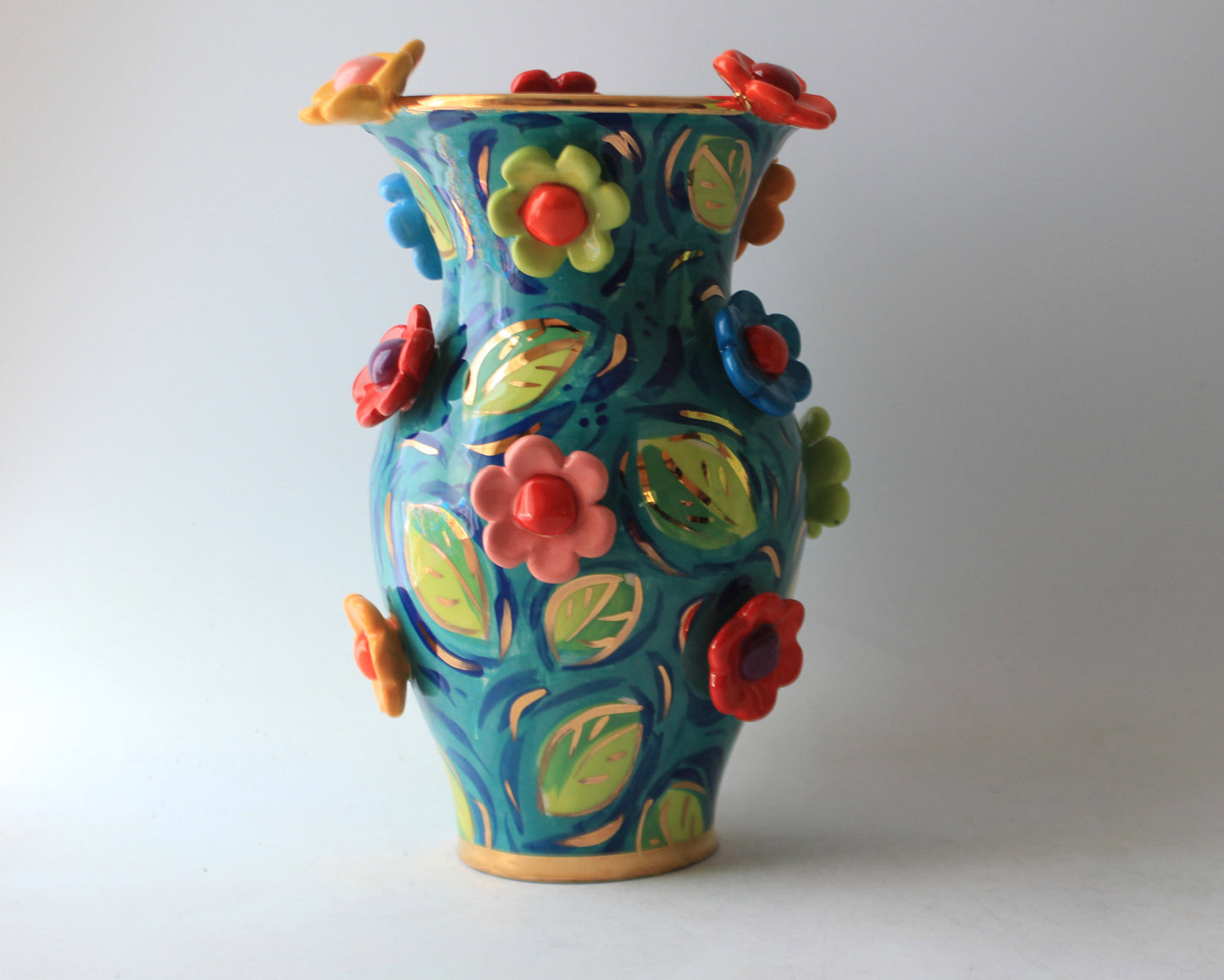 Medium Daisy Studded Vase in Wild