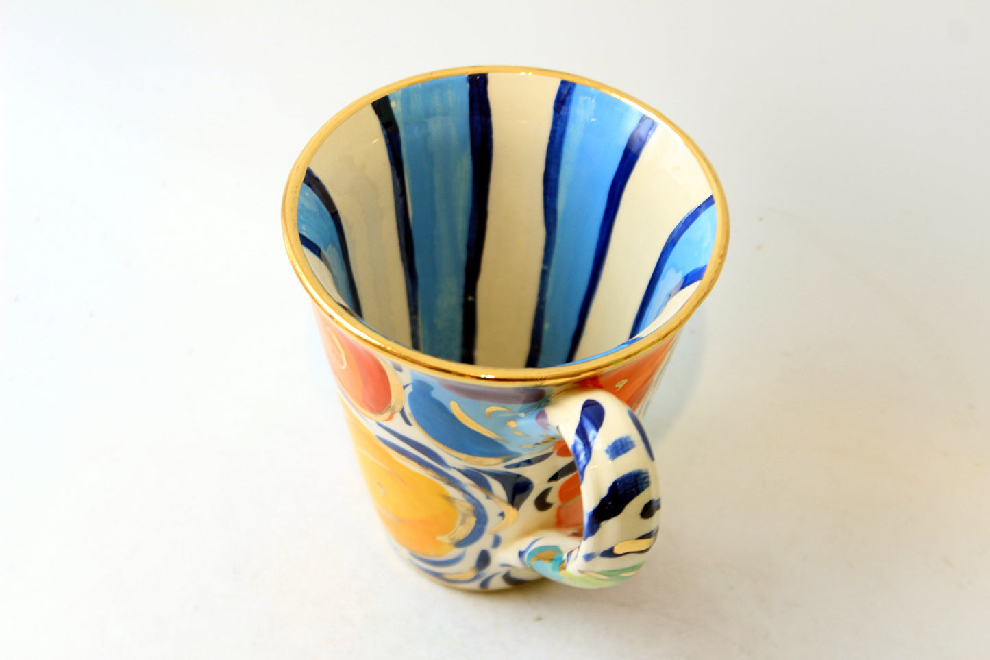 New Shape Large Mug "Swirls 3"