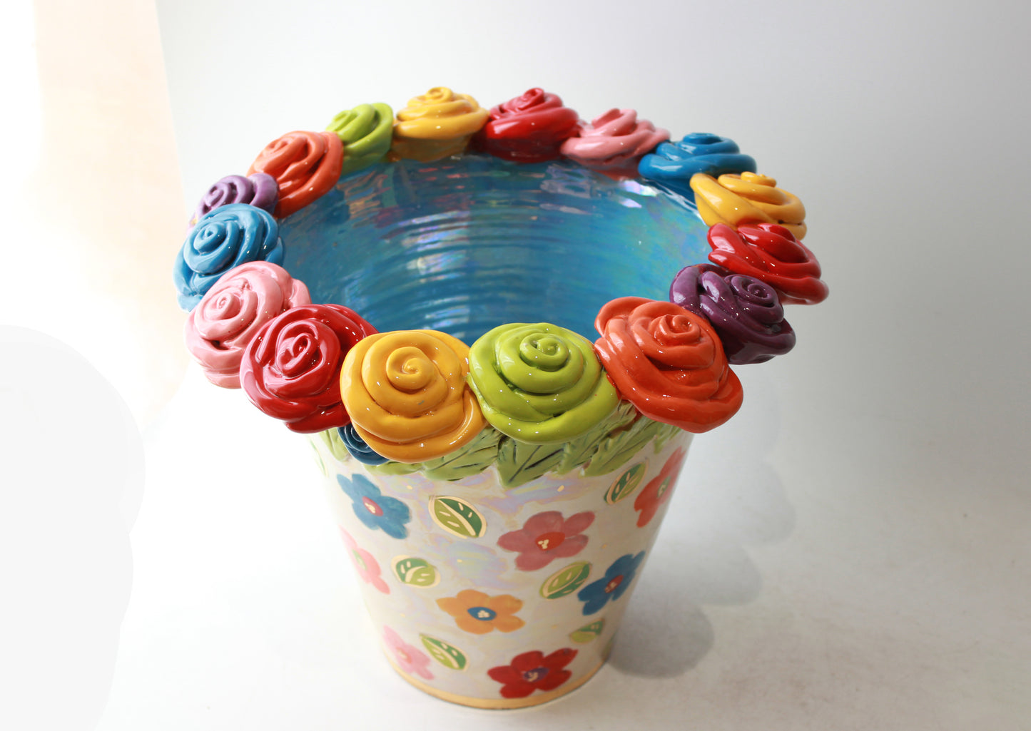 Rose Encrusted Champagne Bucket Daisy Design