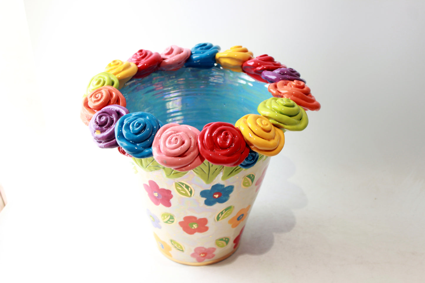 Rose Encrusted Champagne Bucket Daisy Design