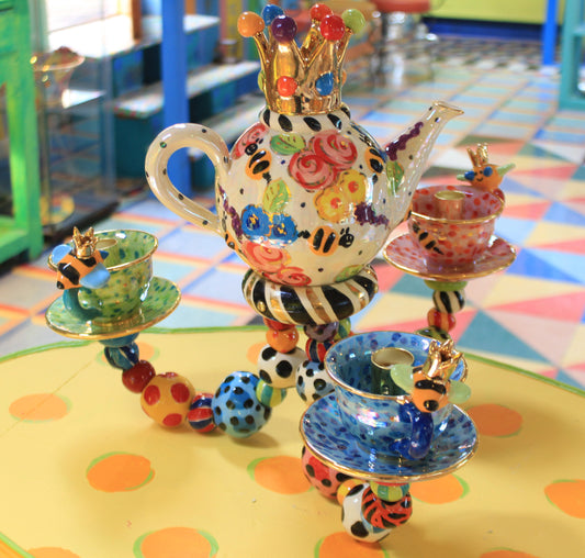 Small Three Armed Teaset Chandelier