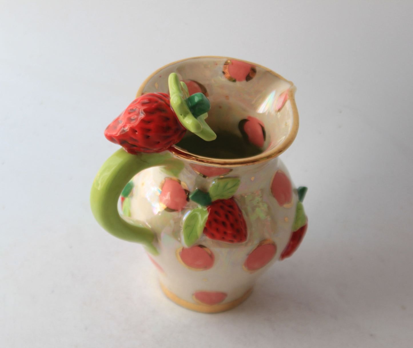 Strawberry Creamer Jug in Dots