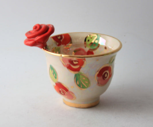 Tea Bowl Rosebud White