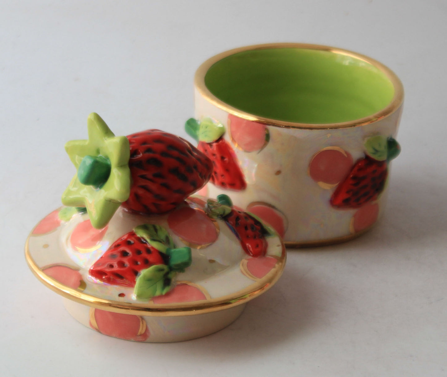 Tiny Strawberry Pot Dots