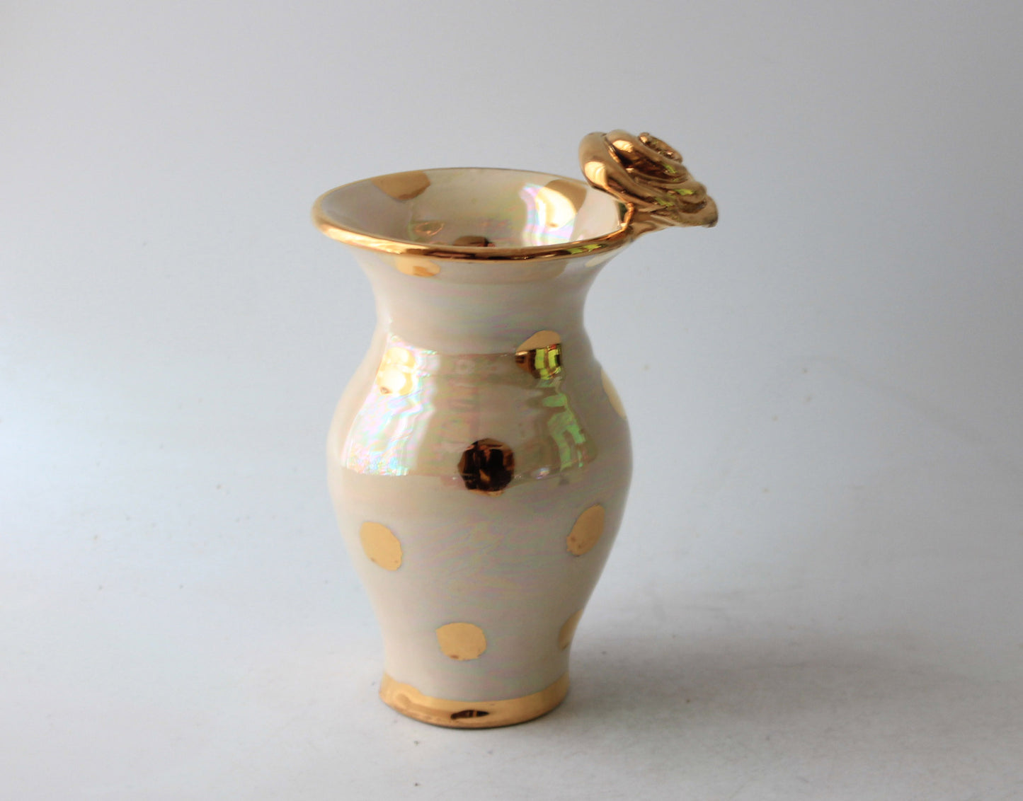 Tiny Vase Gold Dots