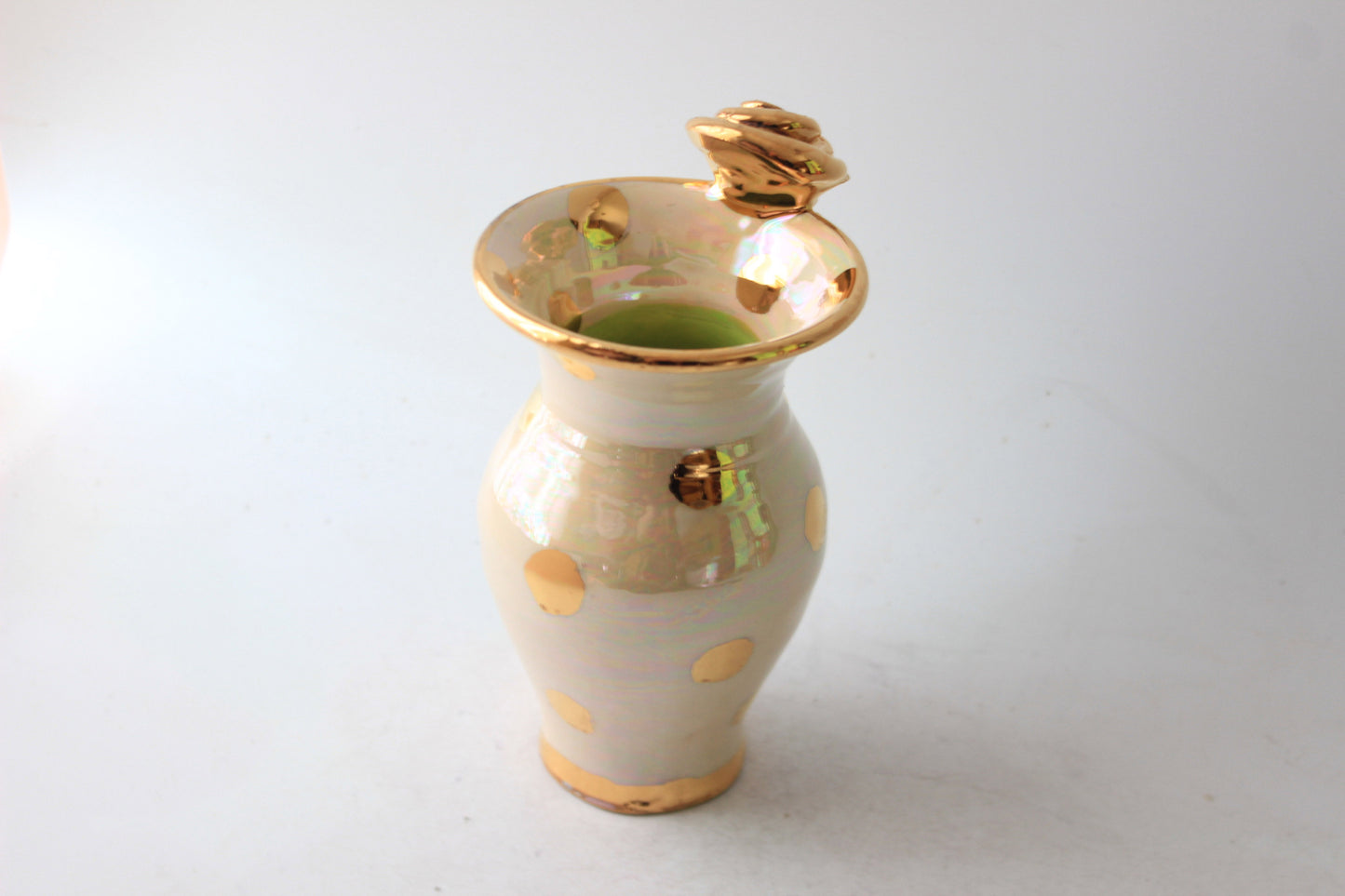 Tiny Vase Gold Dots