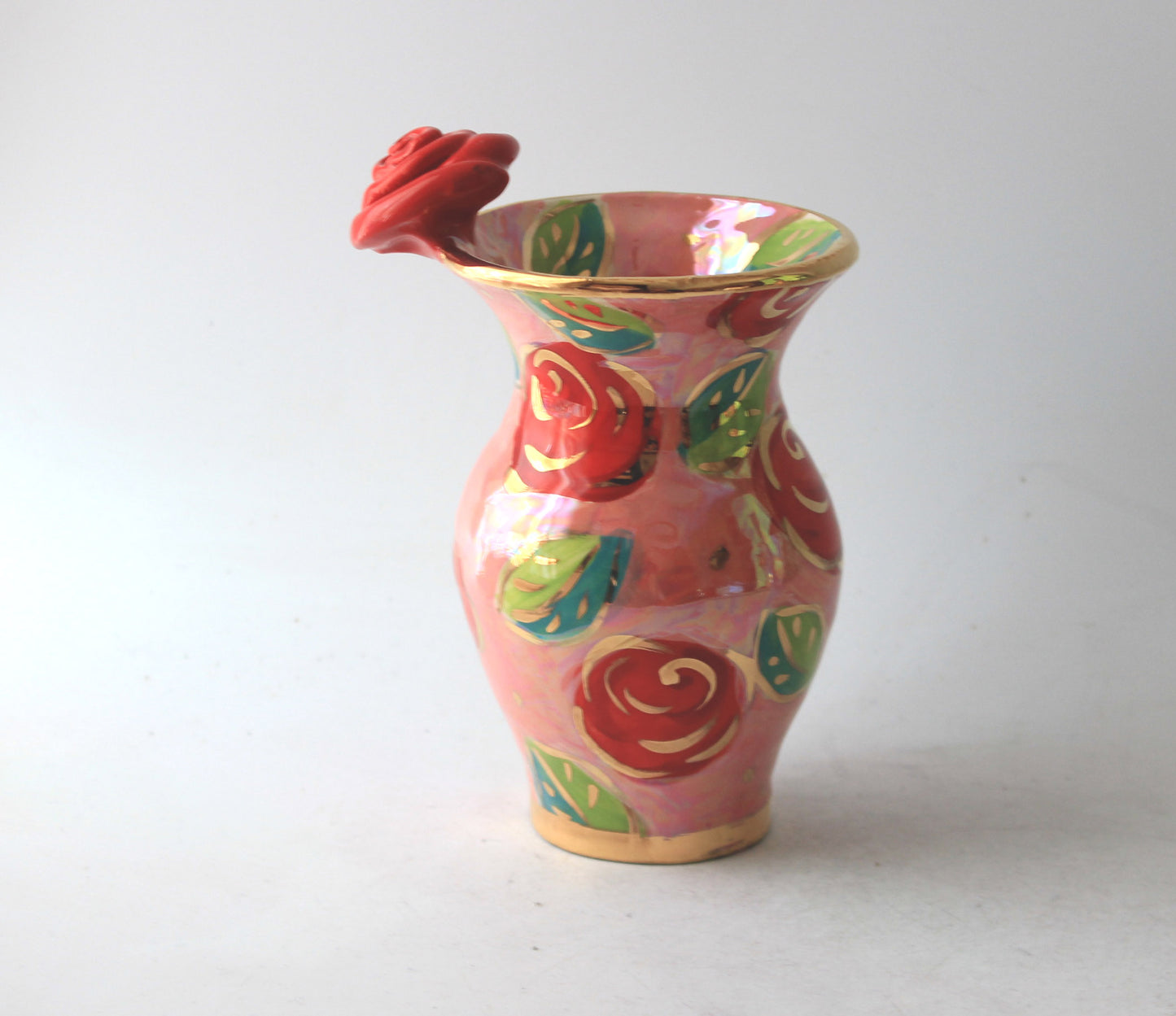 Tiny Vase Rose Red