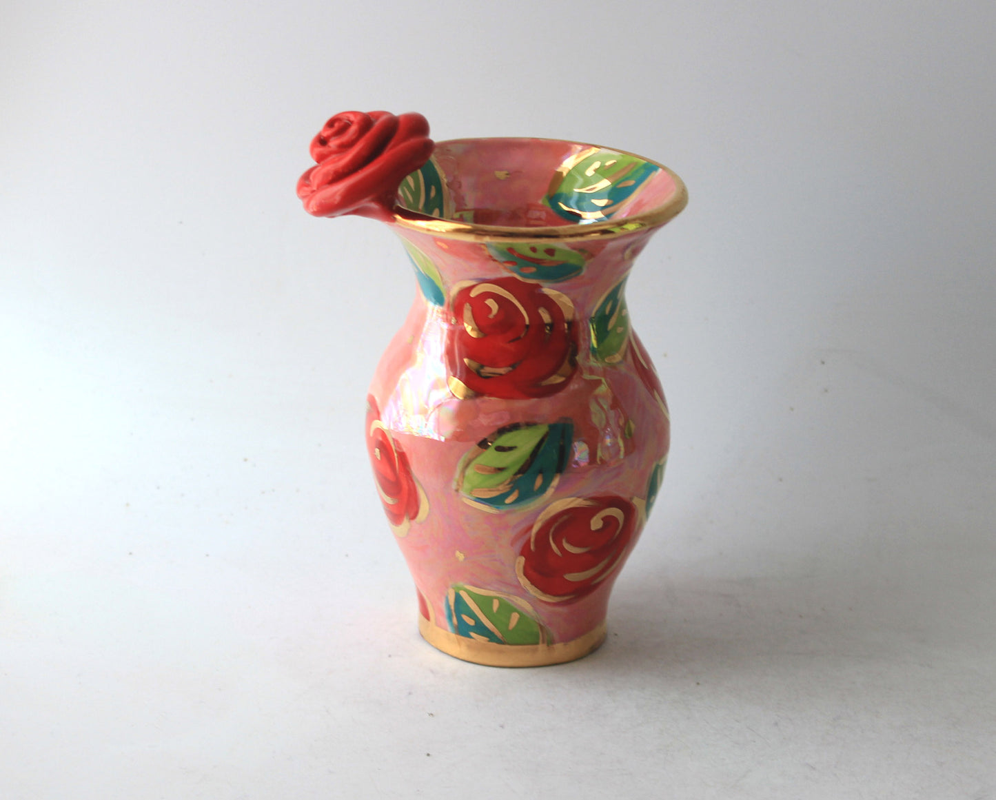 Tiny Vase Rose Red