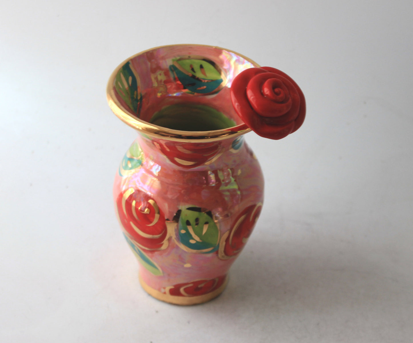 Tiny Vase Rose Red