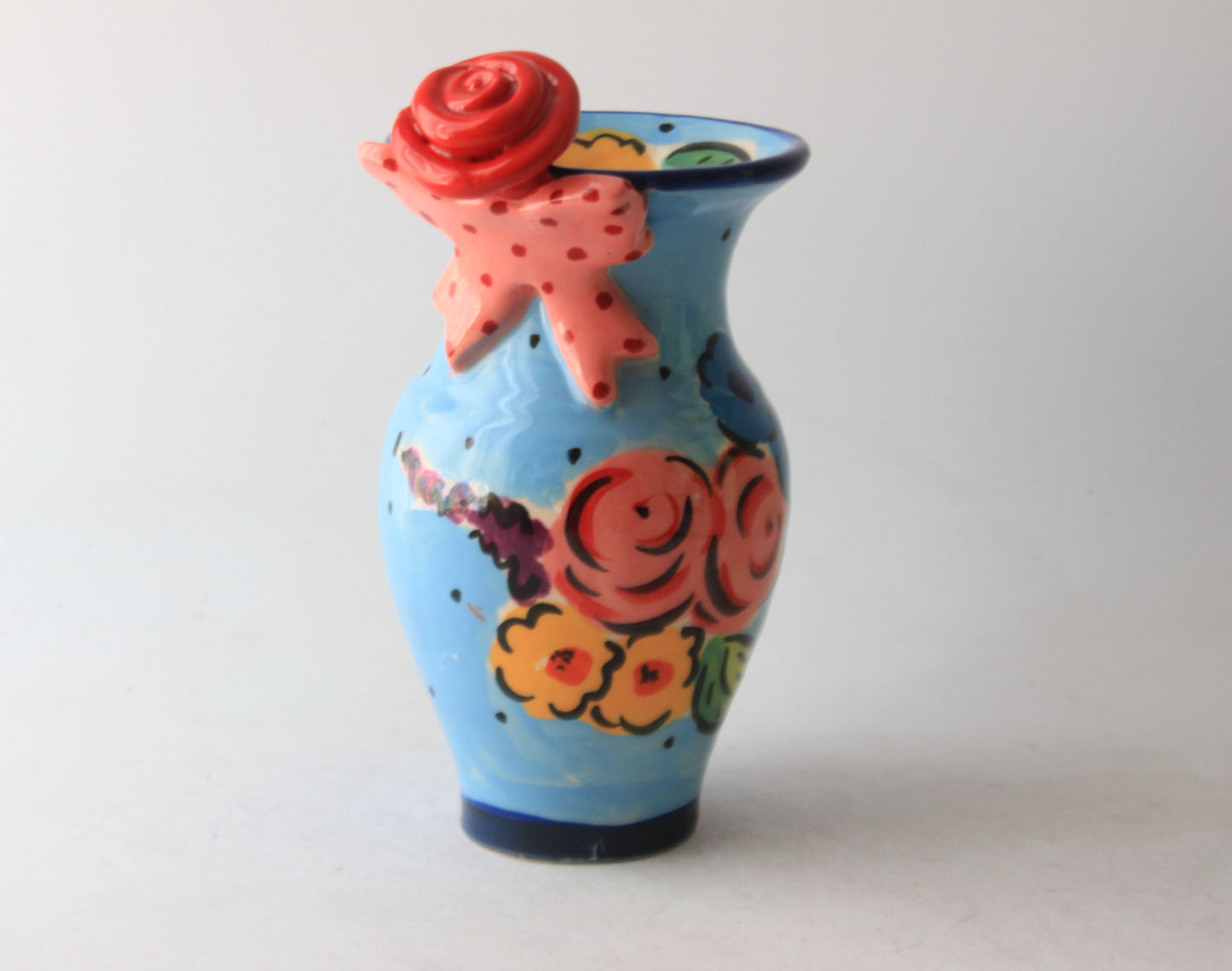 Tiny Vase Blue Summer Floral