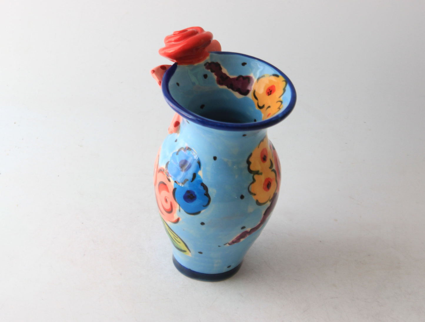Tiny Vase Blue Summer Floral