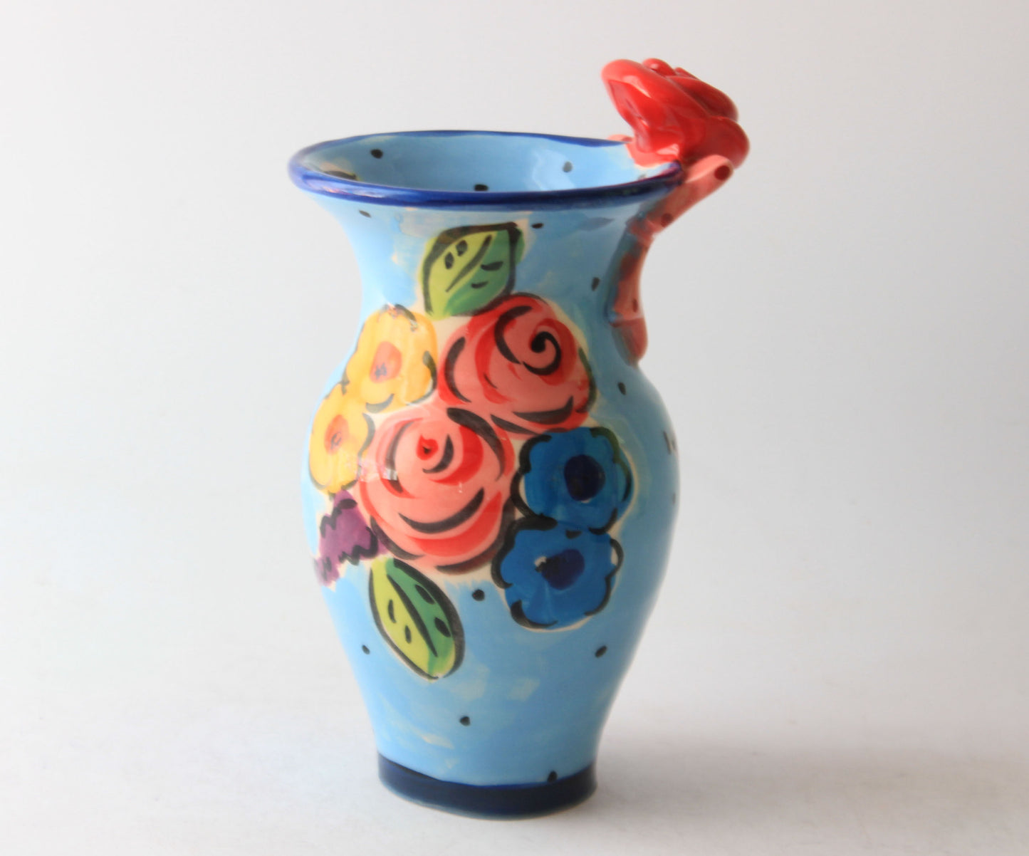 Tiny Vase Blue Summer Floral