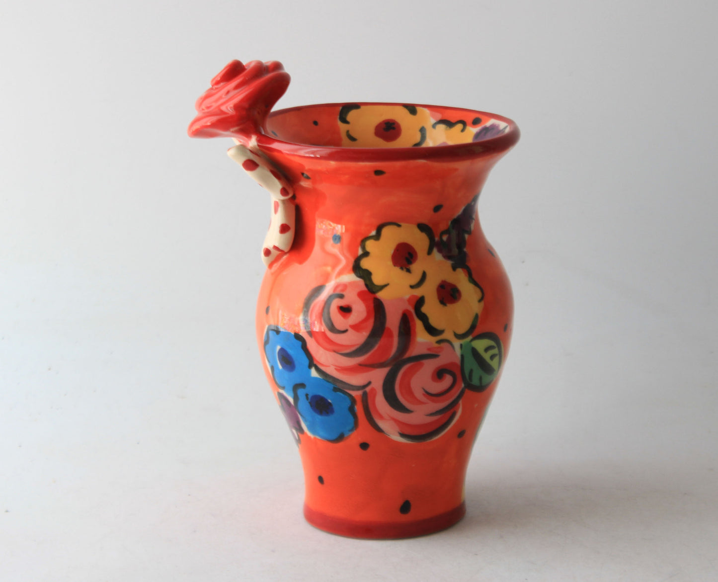 Tiny Vase Orange Summer Floral