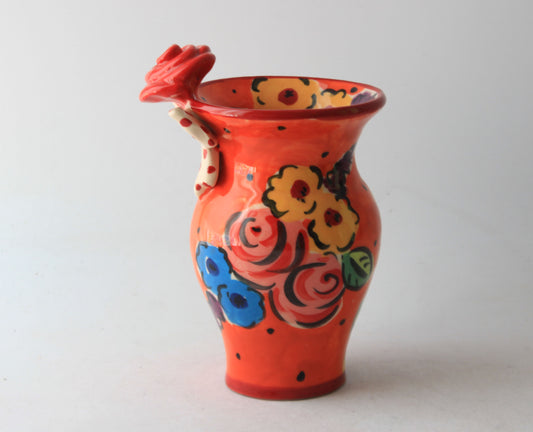 Tiny Vase Orange Summer Floral