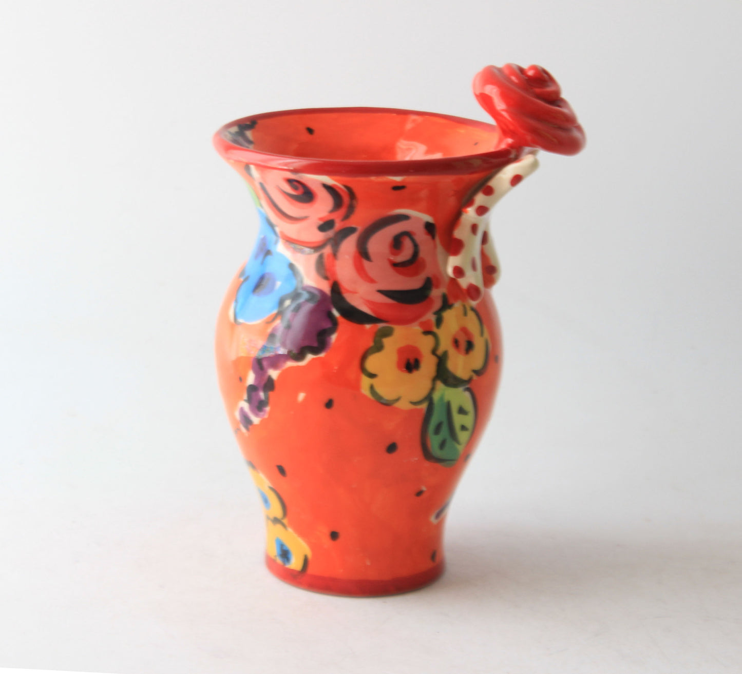 Tiny Vase Orange Summer Floral