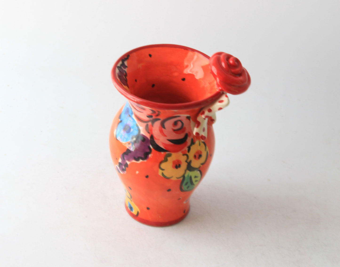 Tiny Vase Orange Summer Floral