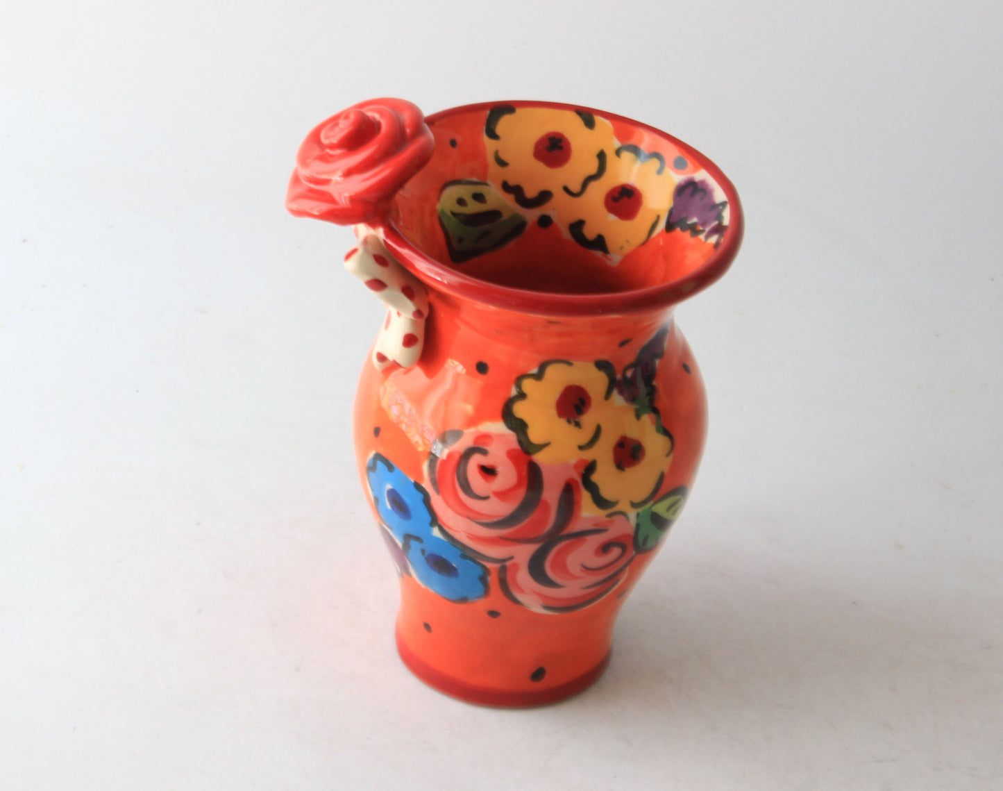 Tiny Vase Orange Summer Floral